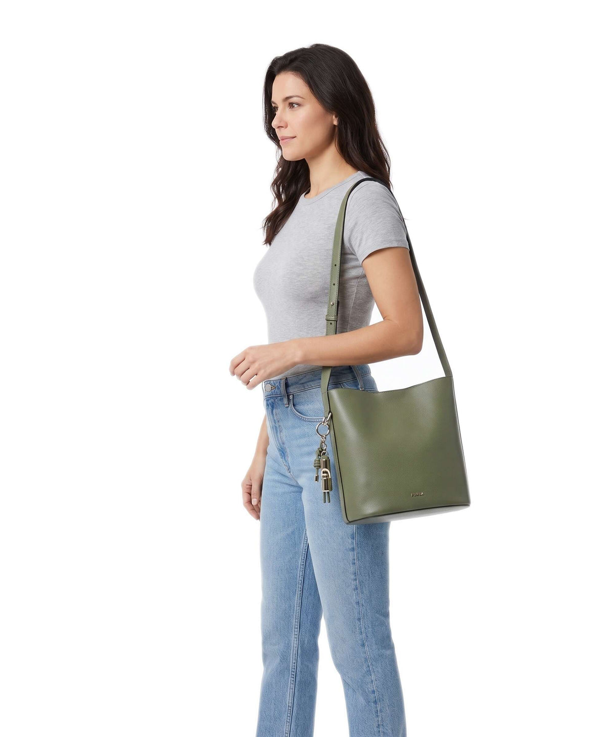 Furla Roxie S Bucket bag avocado