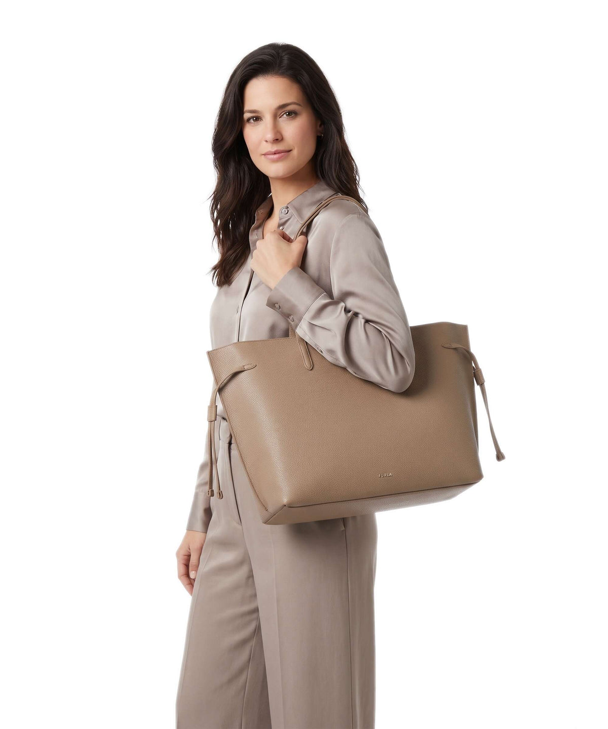 Furla Ava L Tote bag toffee/nero