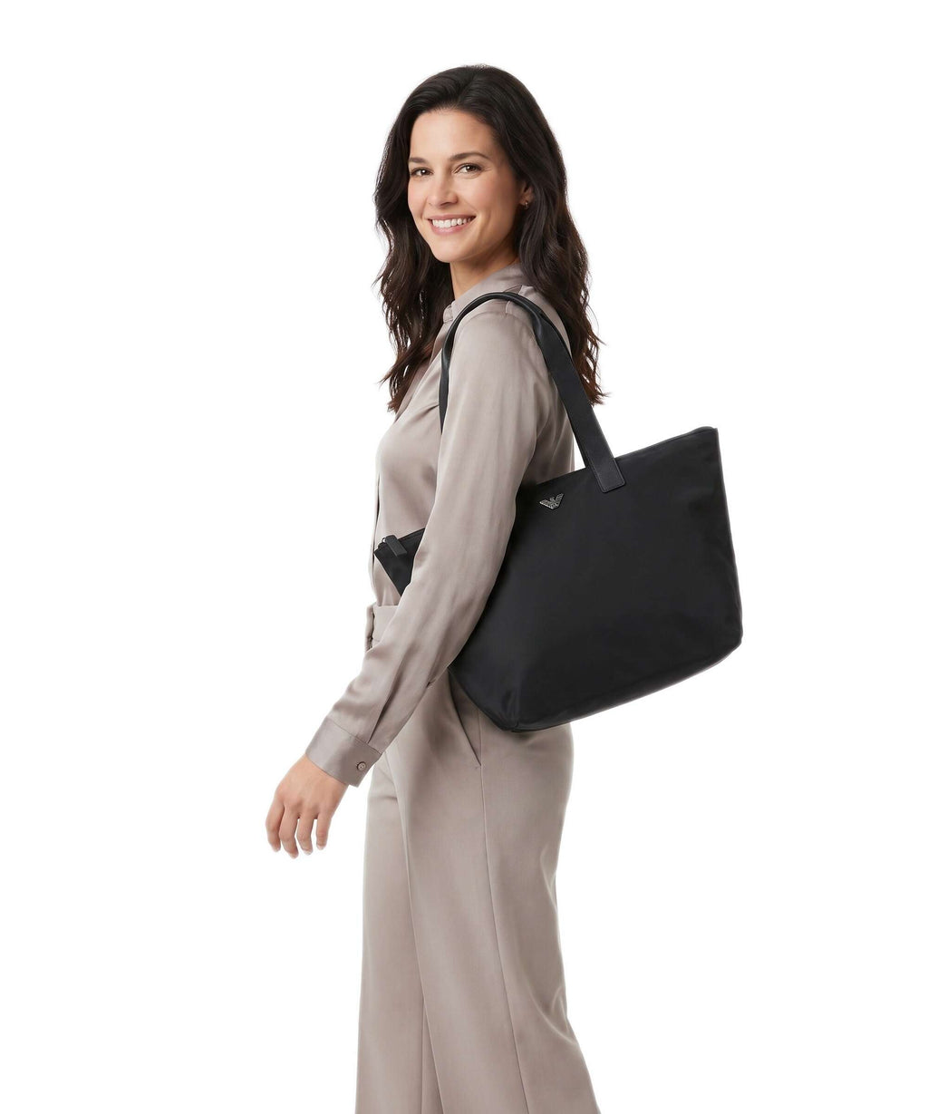 Emporio Armani Nylon Tote bag black beauty