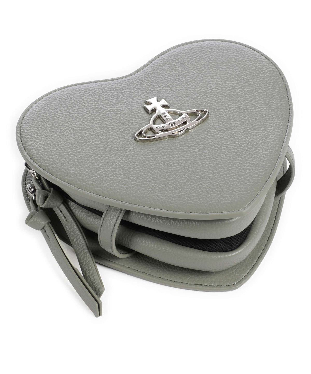 Vivienne Westwood Louise Heart Re-Vegan Grain Crossbody bag green
