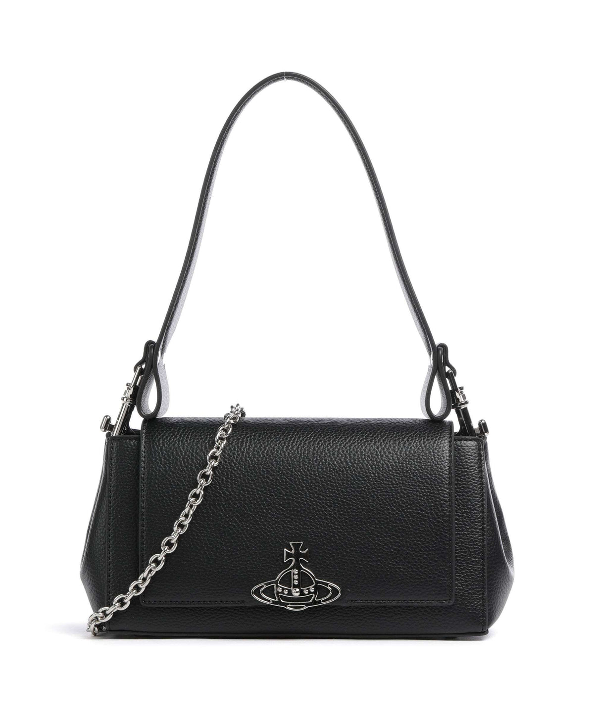 Vivienne Westwood Hazel Re-Vegan Grain Medium Shoulder bag black