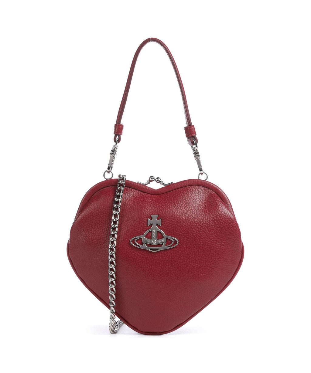 Vivienne Westwood Belle Heart Frame Re-Vegan Grain Shoulder bag red