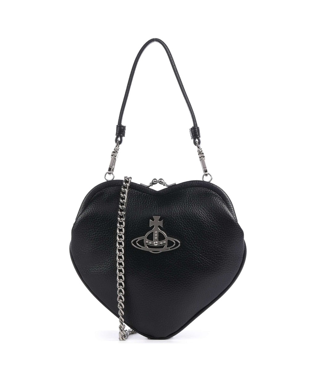 Vivienne Westwood Belle Heart Frame Re-Vegan Grain Shoulder bag black