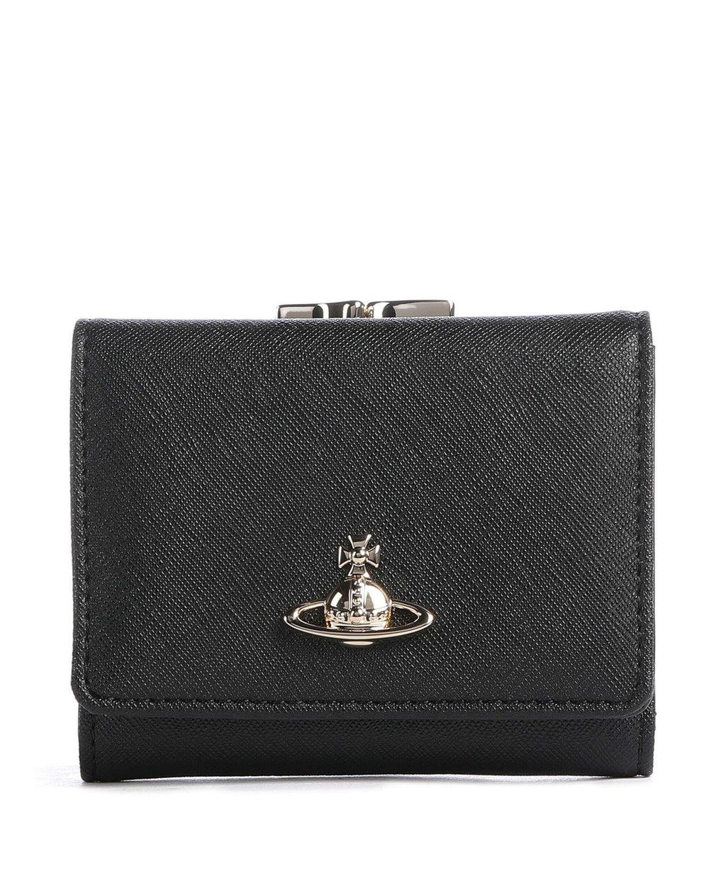 Vivienne Westwood Frame Saffiano Small Wallet black