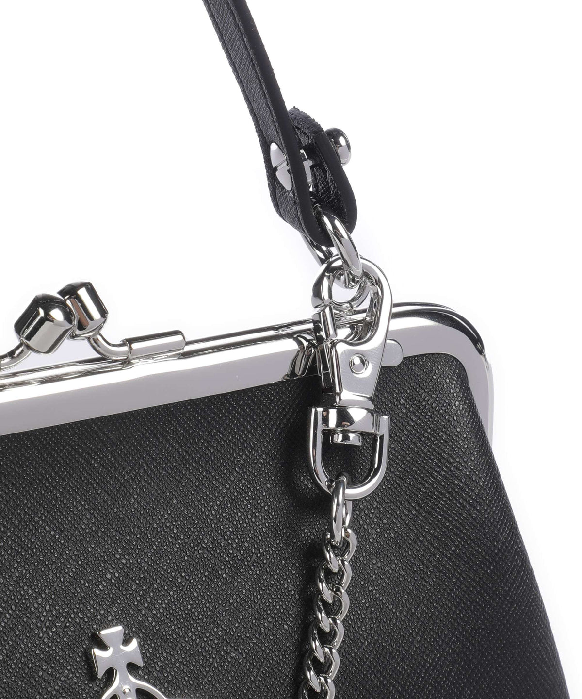 Vivienne Westwood Granny Frame Saffiano Crossbody bag black