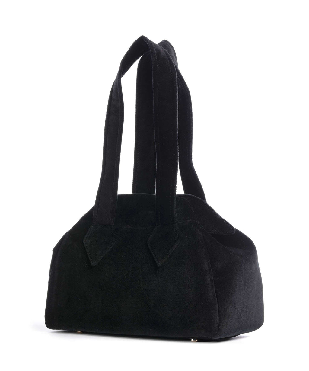 Vivienne Westwood Archive Velvet Medium Handbag black