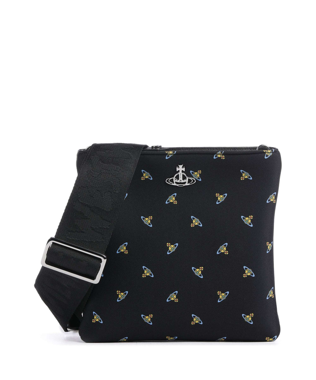 Vivienne Westwood Squire Square Neoprene Printed Crossbody bag black