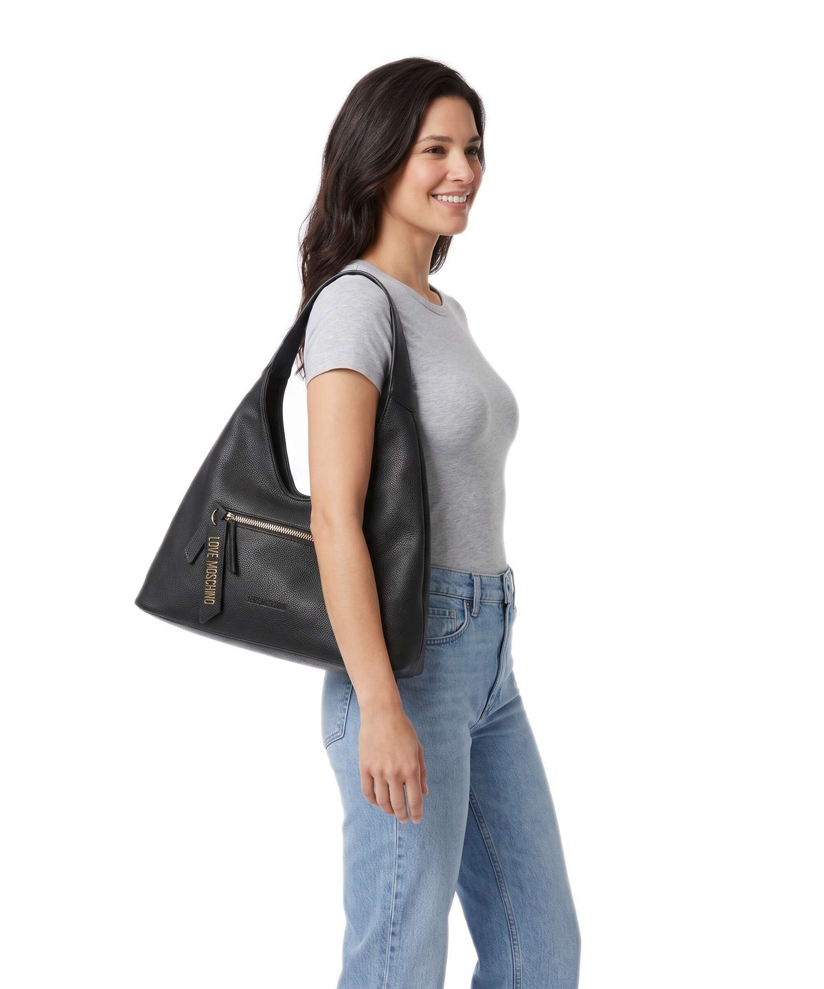 Love Moschino Signature Hobo bag nero