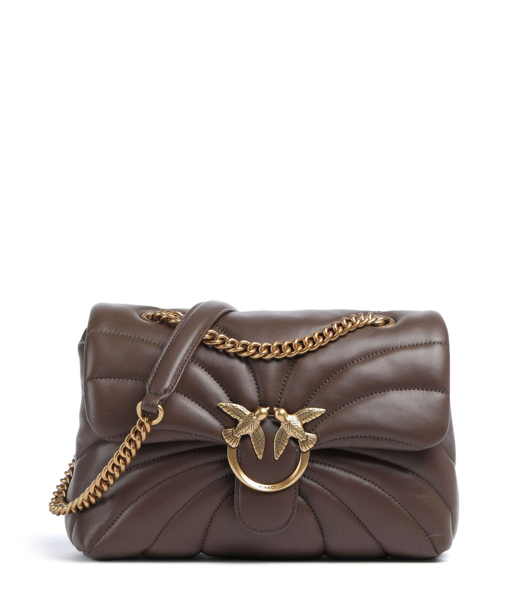 Pinko Love Puff Classic Shoulder bag marrone castano/antique gold