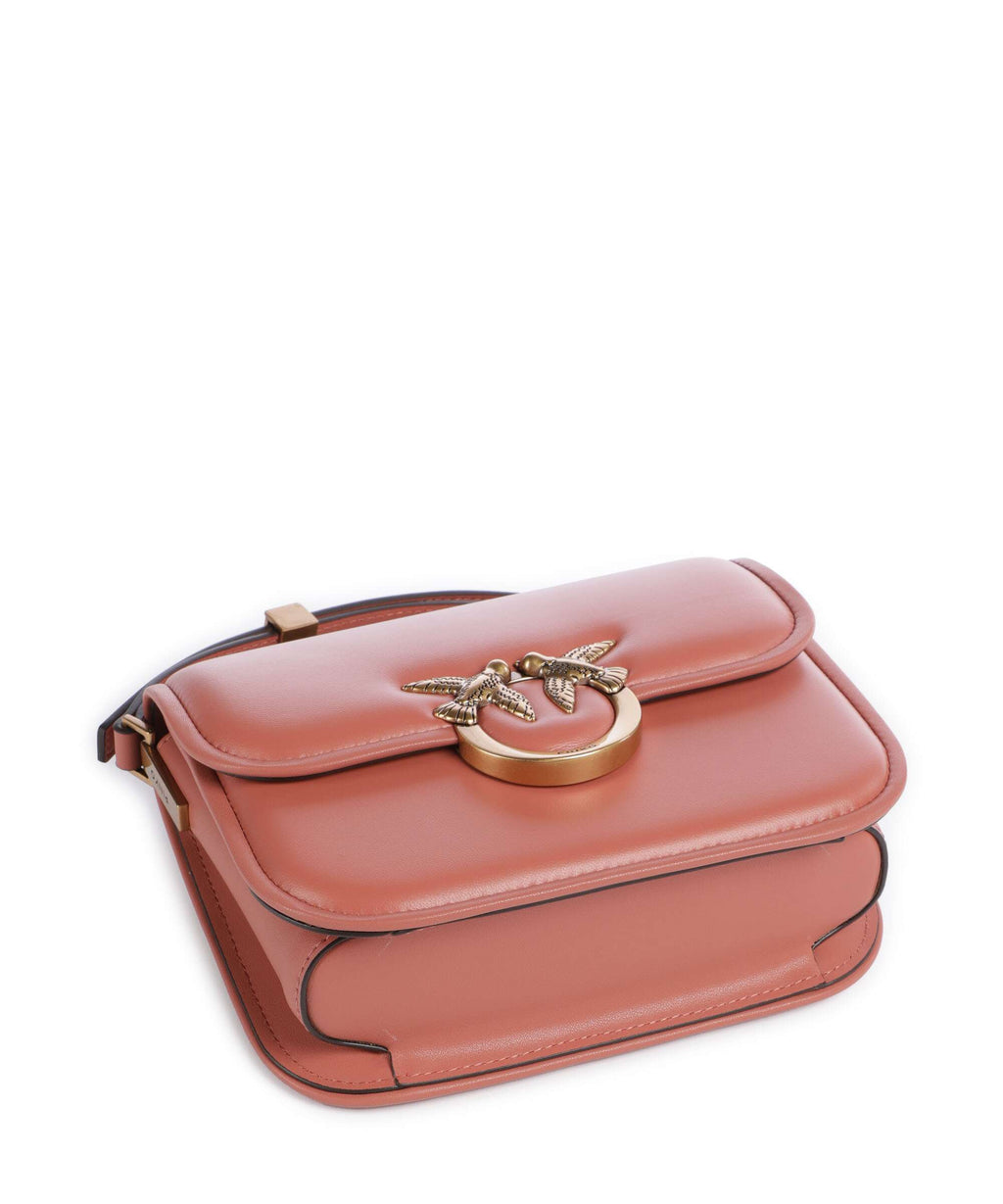 Pinko Love One Mini Crossbody bag marrone aragona/antique gold