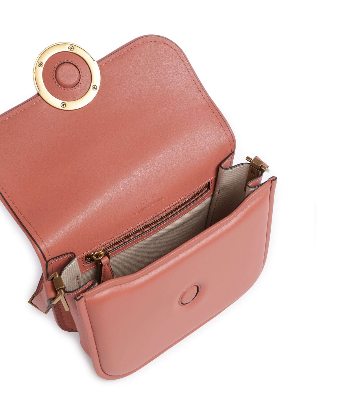 Pinko Love One Mini Crossbody bag marrone aragona/antique gold