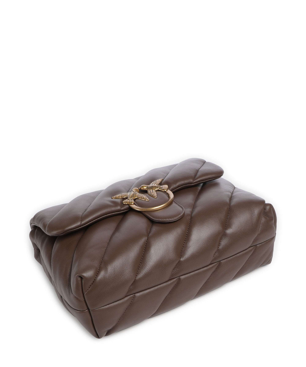 Pinko Love Puff Big Shoulder bag marrone castano/antique gold