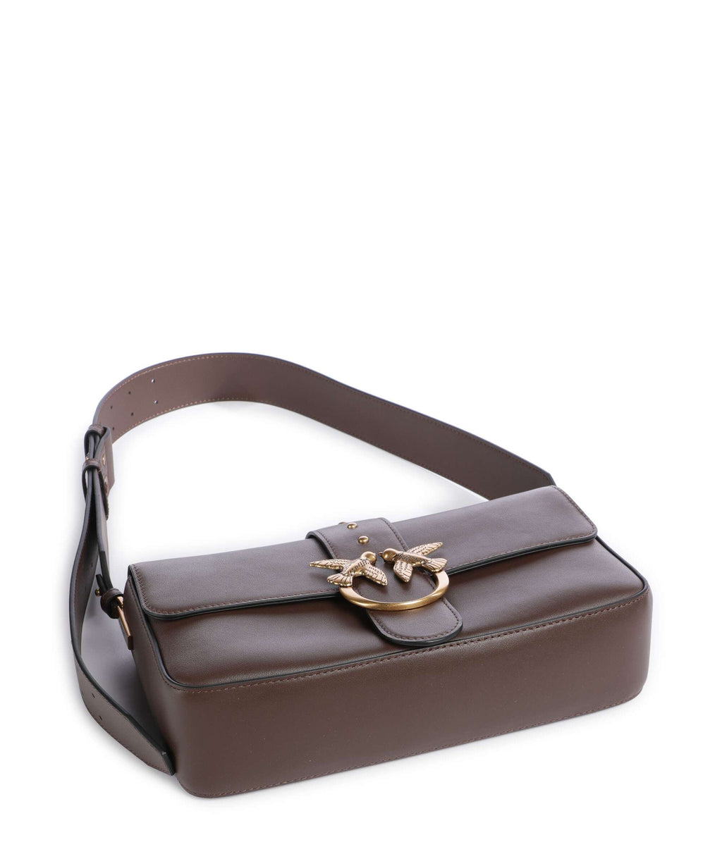 Pinko Love One Classic Slouchy Shoulder bag marrone castano/antique gold