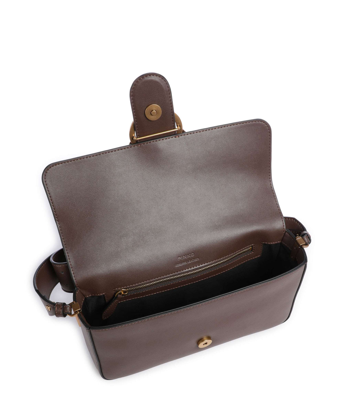 Pinko Love One Classic Slouchy Shoulder bag marrone castano/antique gold