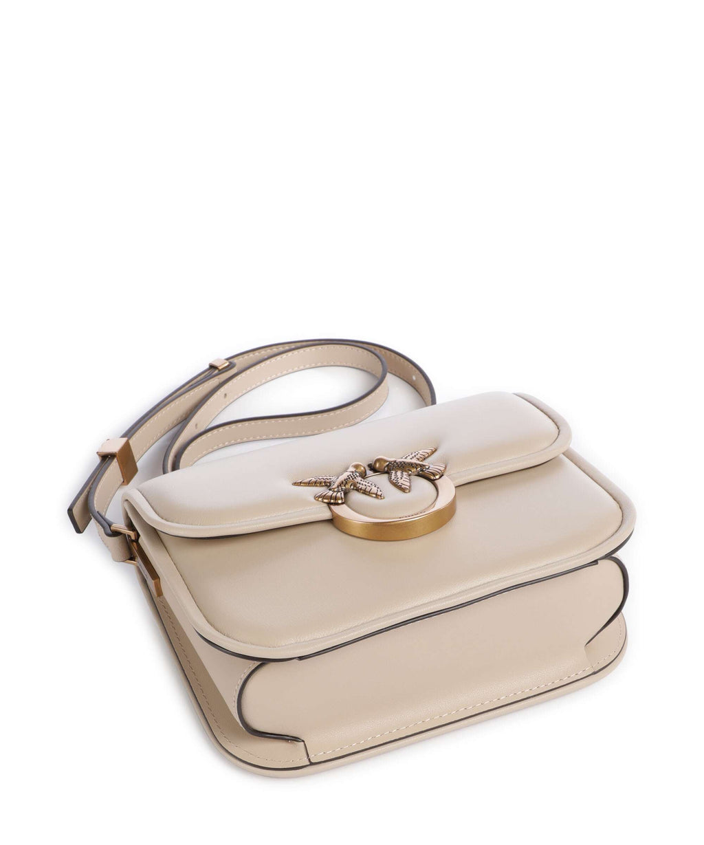 Pinko Love One Mini Crossbody bag beige/grigio fumo/antique gold