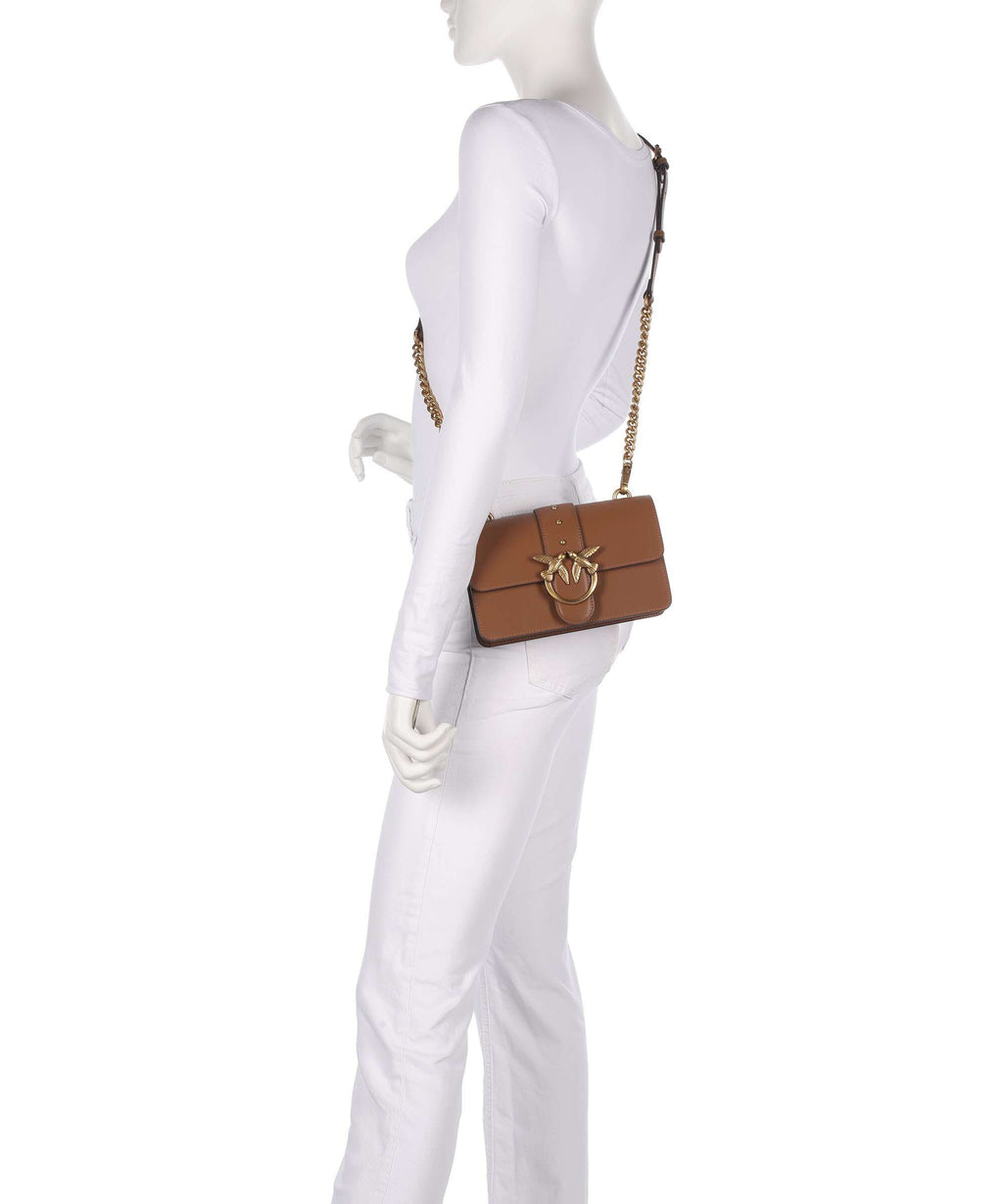 Pinko Love One Mini Crossbody bag marrone/leone/antique gold