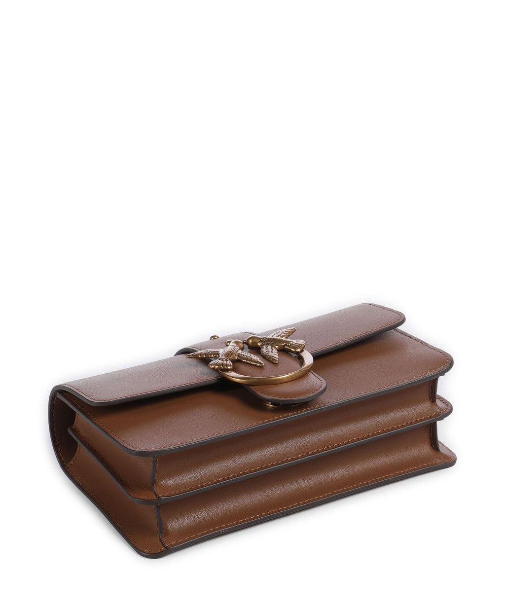 Pinko Love One Mini Crossbody bag marrone/leone/antique gold