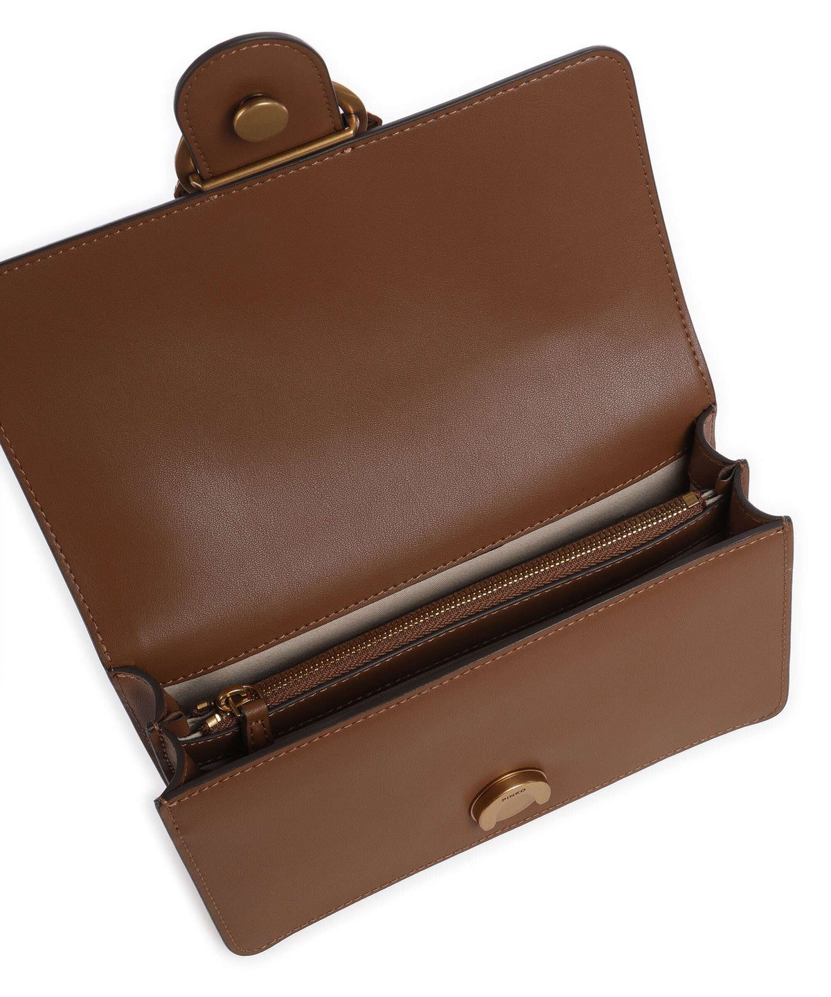 Pinko Love One Mini Crossbody bag marrone/leone/antique gold