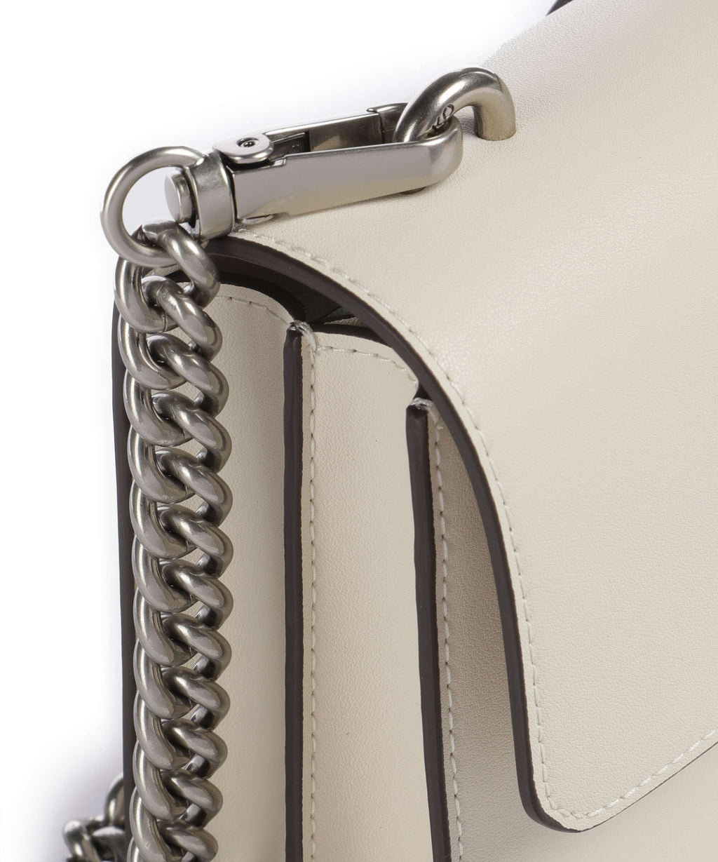 Pinko Love One Mini Crossbody bag bianco seta/old silver