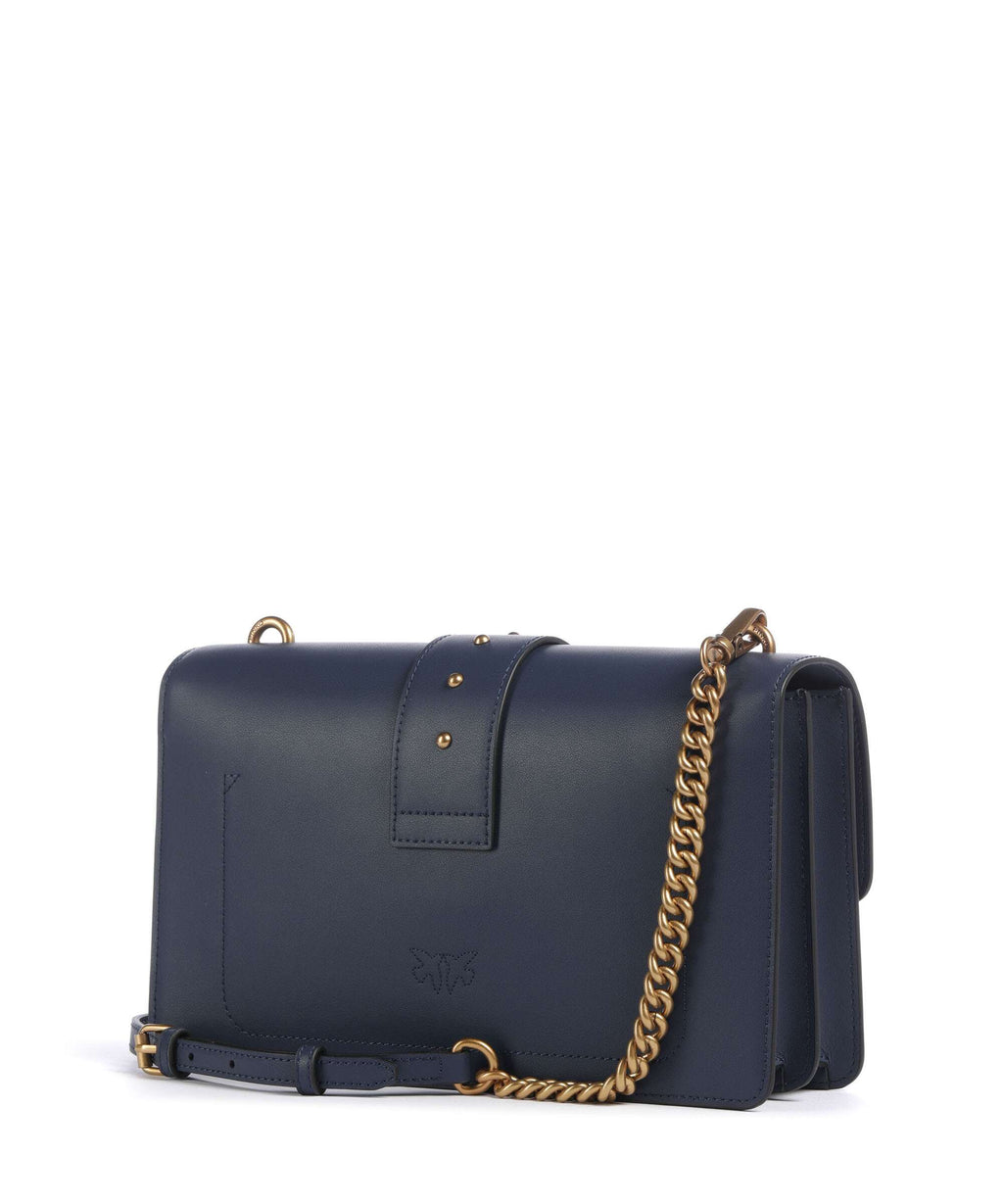 Pinko Love One Classic Crossbody bag blu indaco ombroso/antique gold