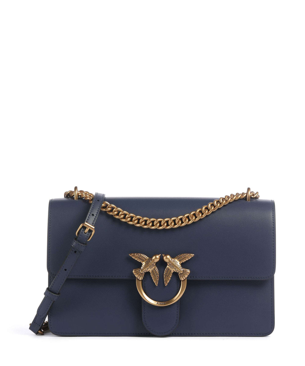 Pinko Love One Classic Shoulder bag blu indaco ombroso/antique gold