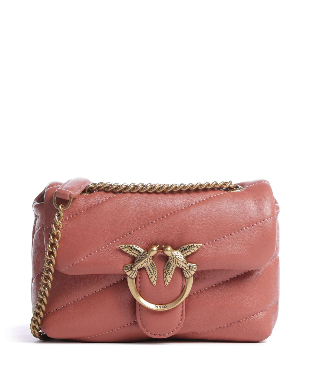 Pinko Love Puff Baby Shoulder bag marrone aragona/antique gold