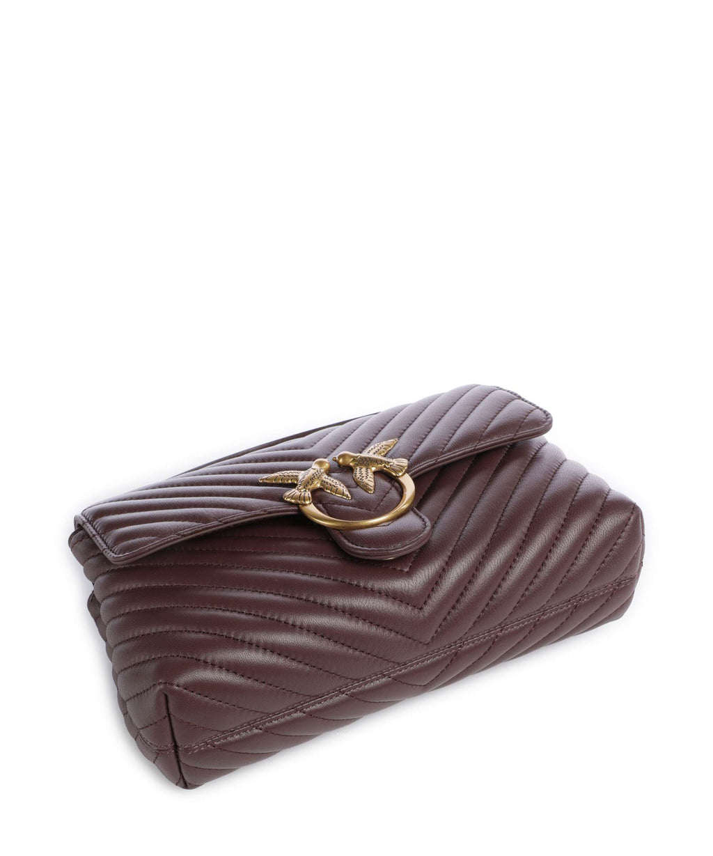 Pinko Love Lady Puff Classic Handbag cioccolato amaro/antique gold