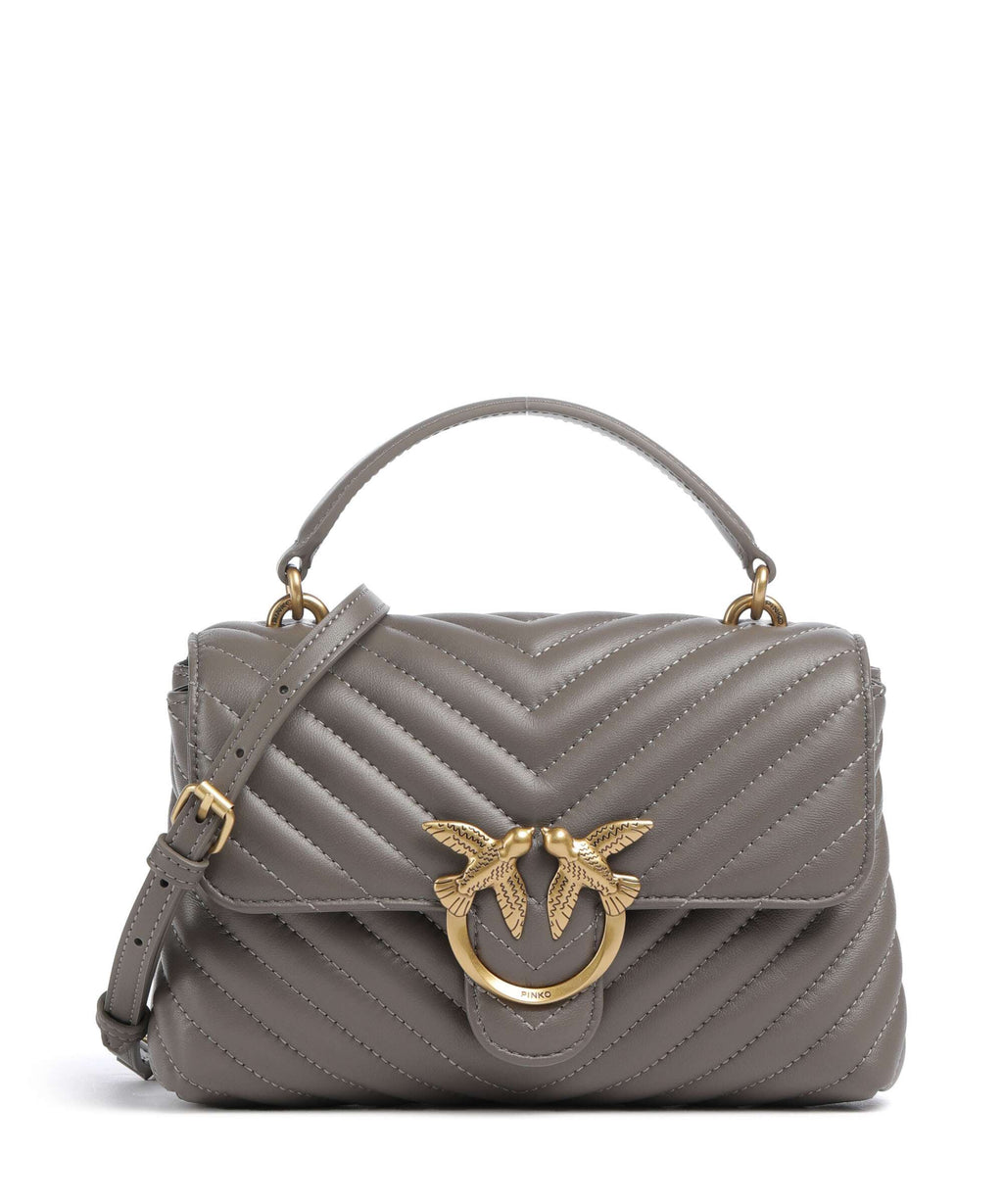 Pinko Love Lady Puff Mini Handbag grigio asfalto/antique gold