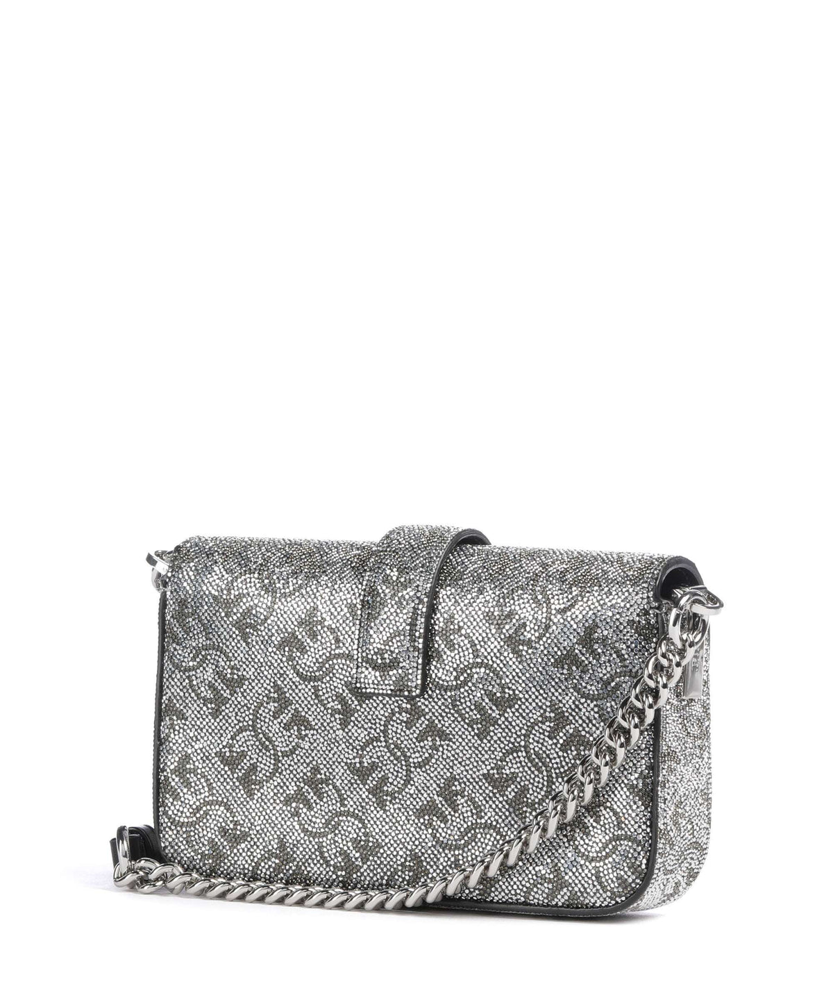 Pinko Love One Baby Slouchy Crossbody bag argento/nickel lucido