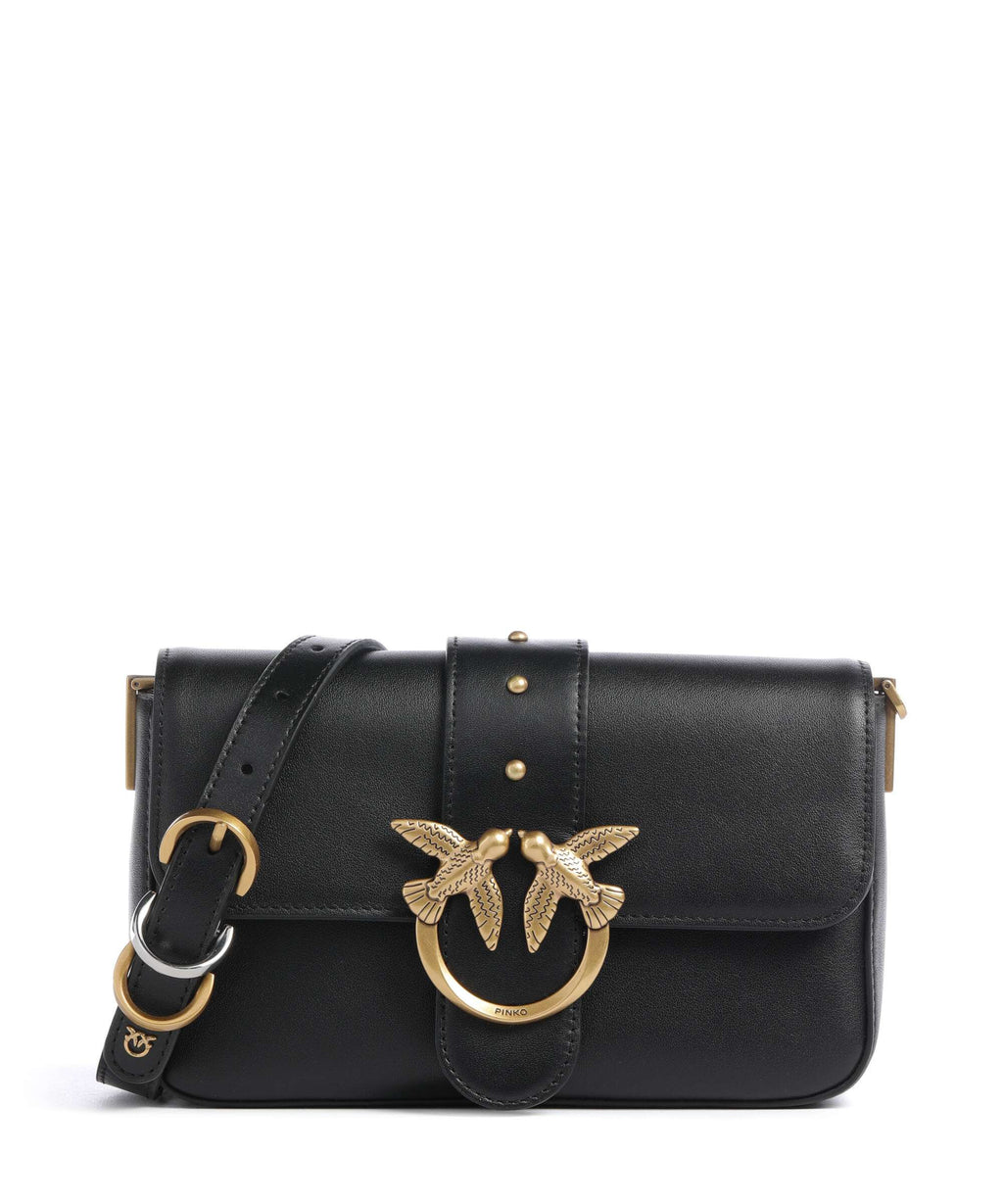 Pinko Love One Mini Slouchy Charms Crossbody bag nero/antique gold