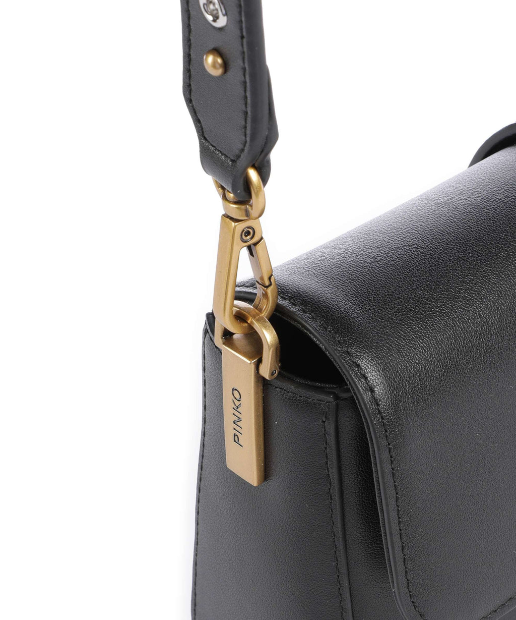 Pinko Love One Mini Slouchy Charms Crossbody bag nero/antique gold
