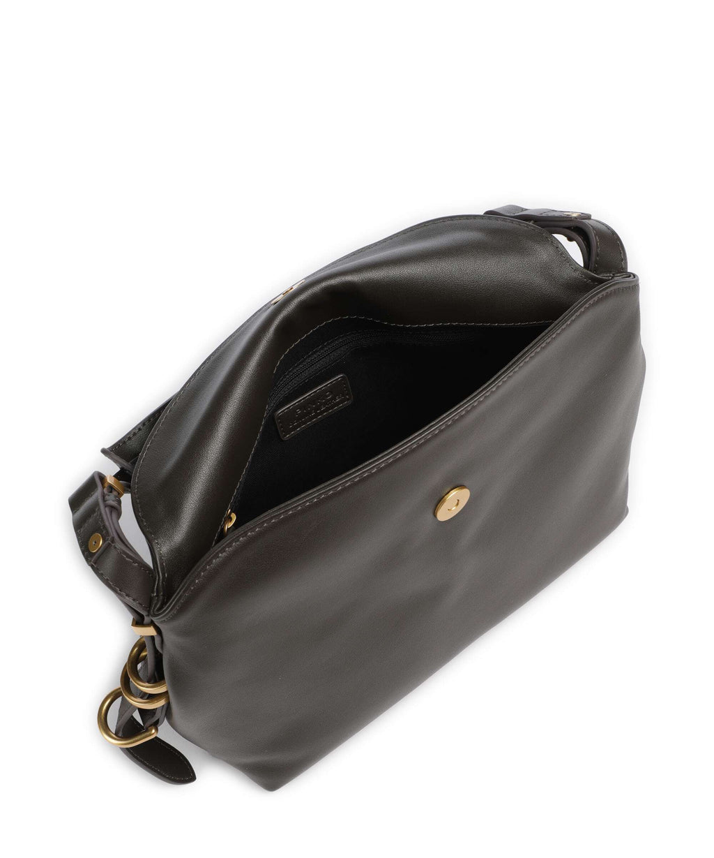 Pinko Saddle Horizontal Mini Shoulder bag verde fango/antique gold