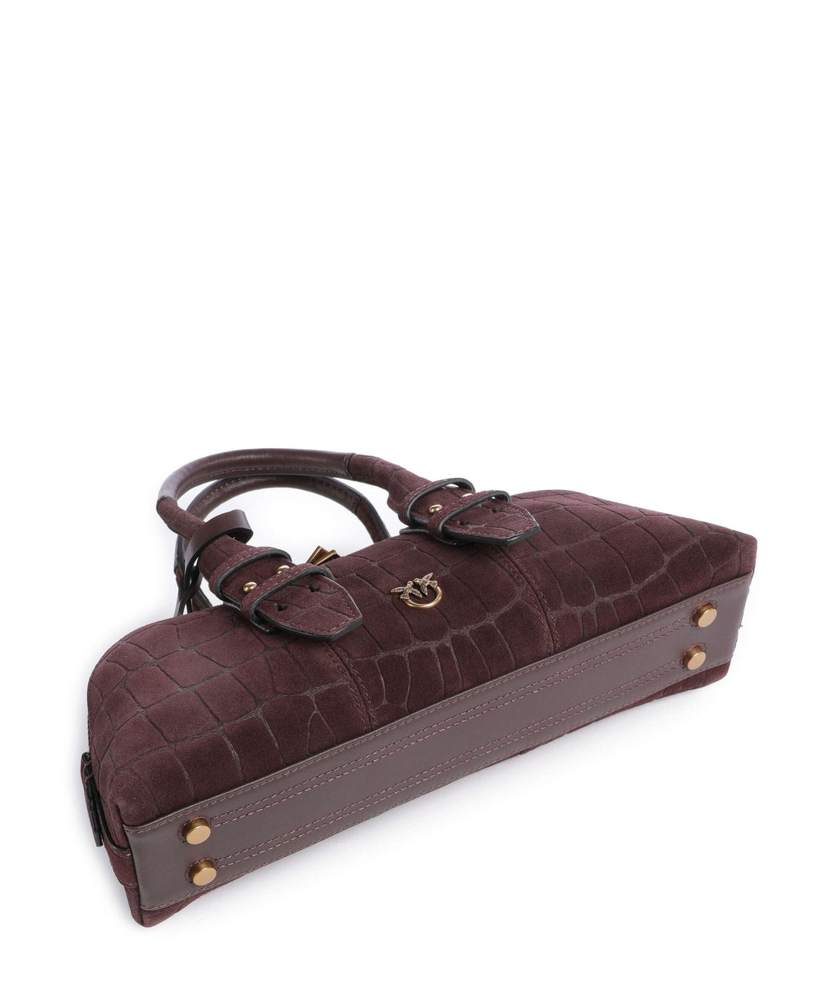 Pinko Bowling Horizontal Handbag rosso mogano/antique gold