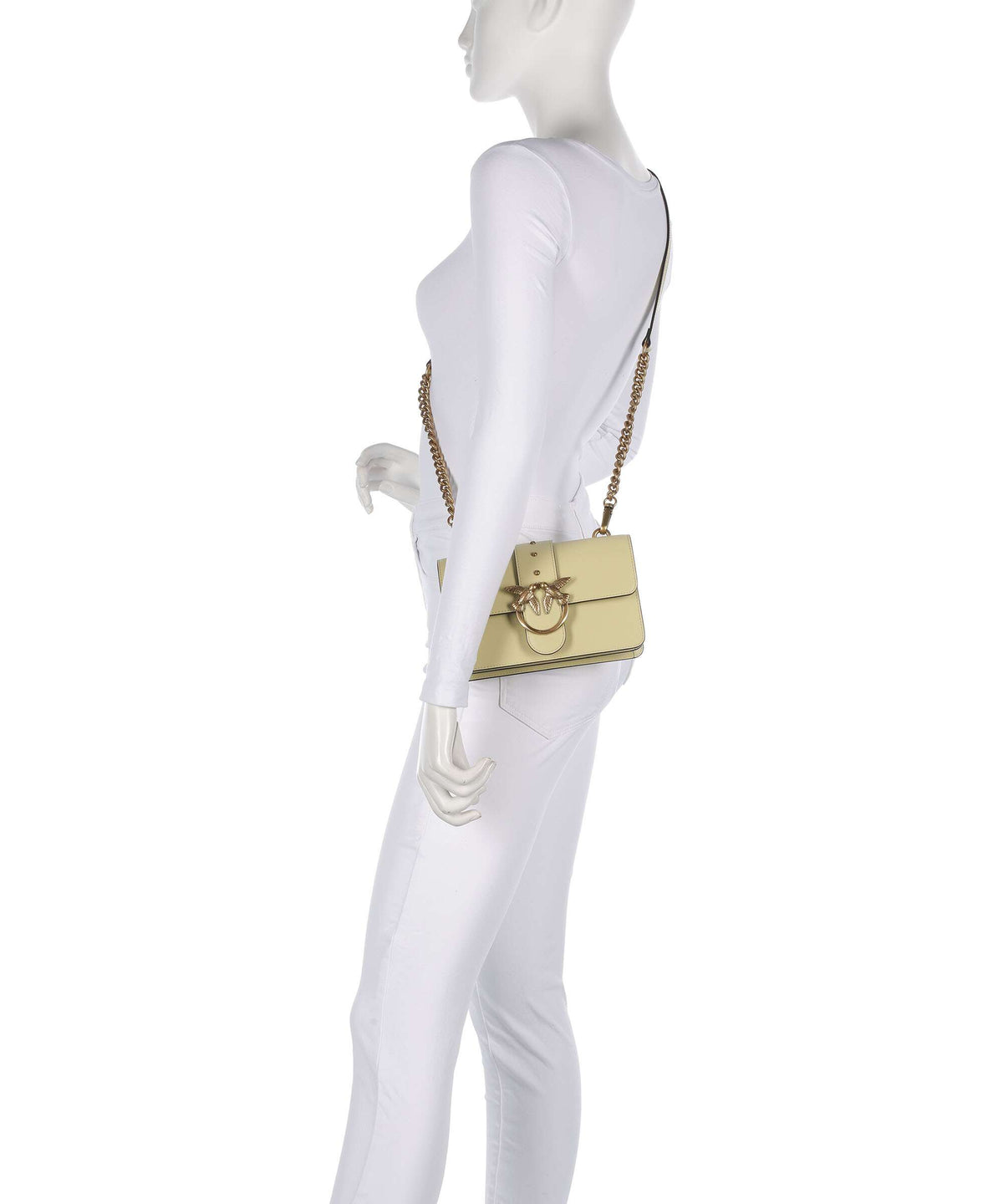 Pinko Love One Mini Crossbody bag giallo vaniglia/antique gold