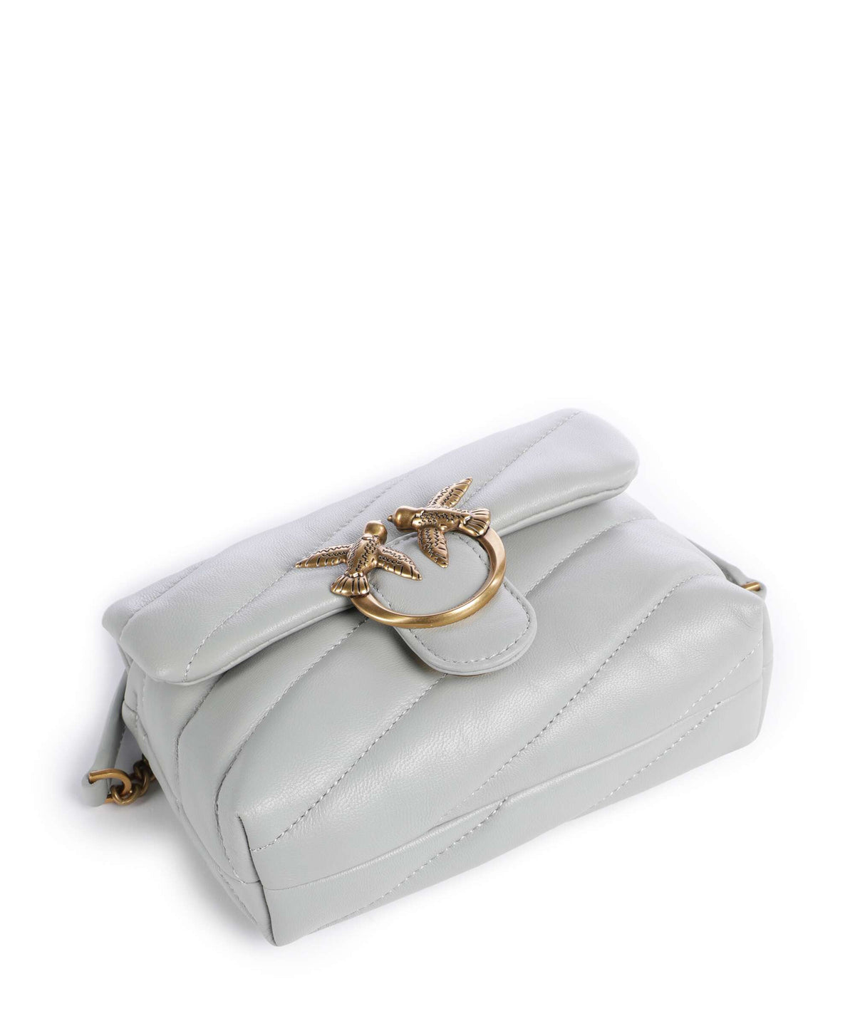 Pinko Love Puff Baby Shoulder bag grigio perla/antique gold