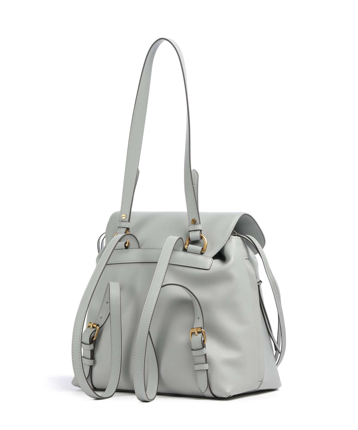 Pinko Saddle Backpack bag grigio perla/antique gold