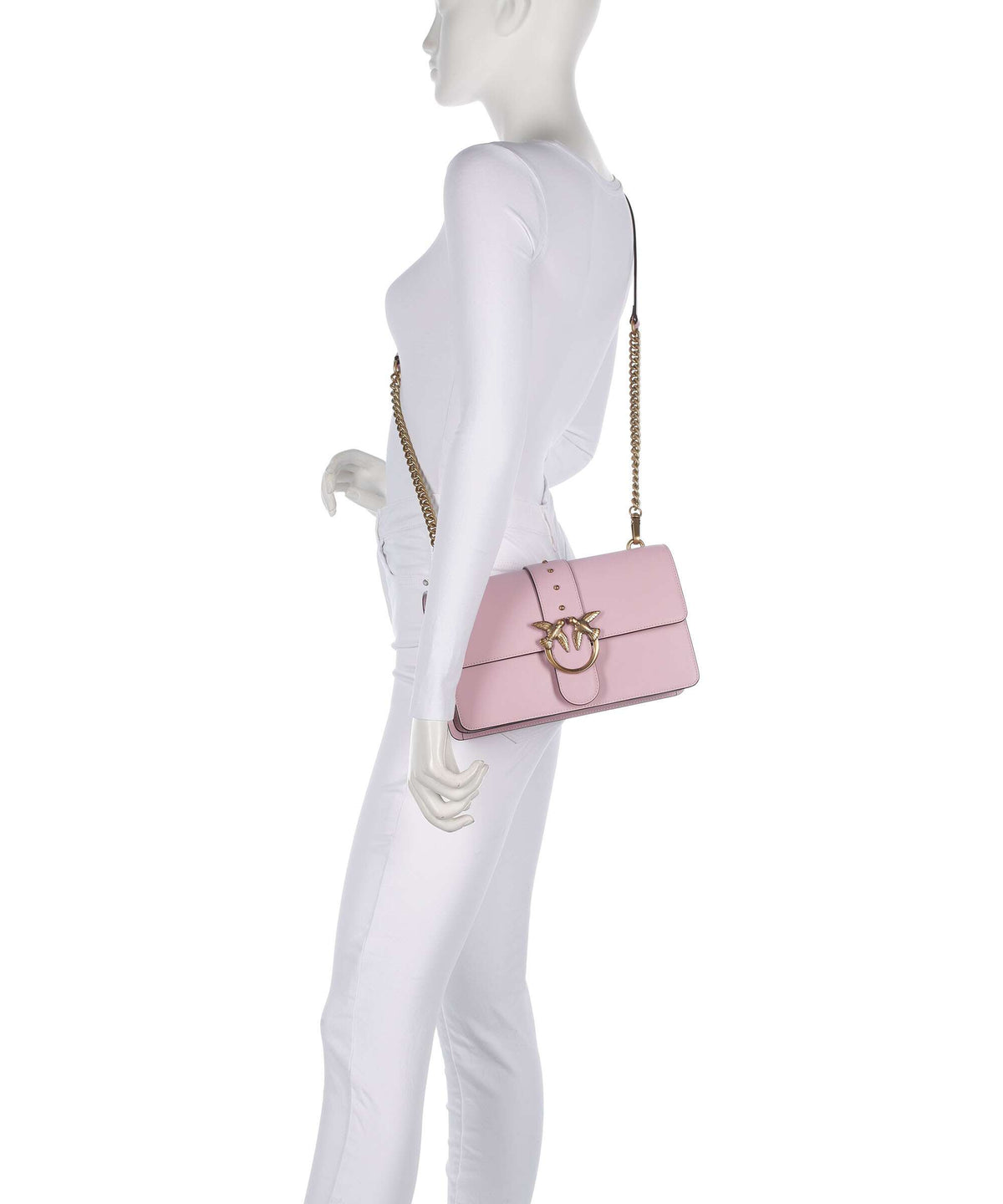 Pinko Love One Classic Crossbody bag rosa chiaro/antique gold