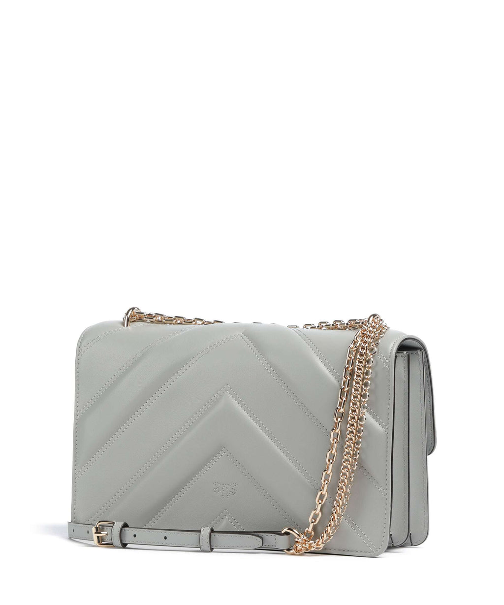 Pinko Love One Classic Shoulder bag grigio perla/gold mordore
