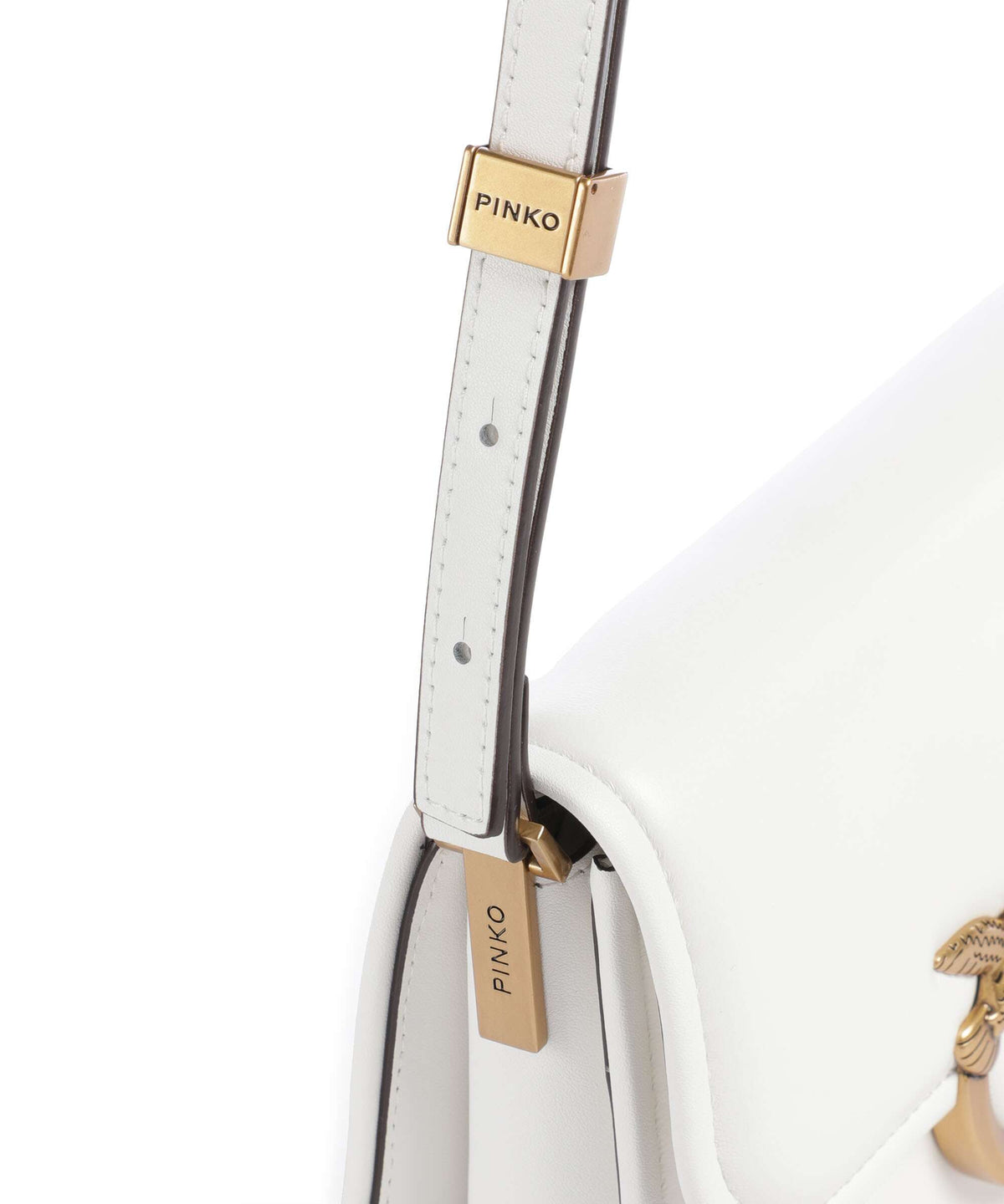 Pinko Love One Mini Crossbody bag bianco nembo/antique gold