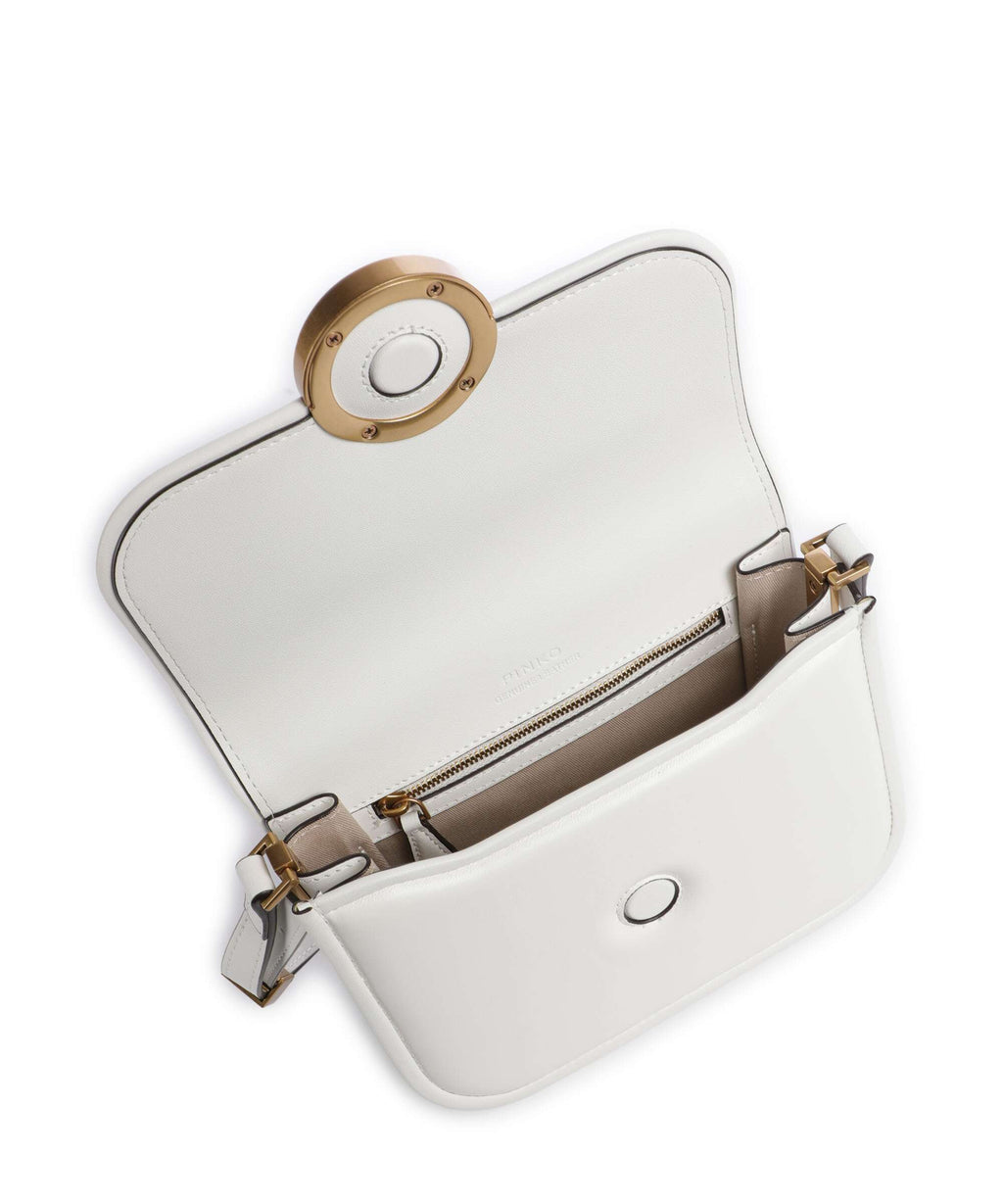 Pinko Love One Mini Crossbody bag bianco nembo/antique gold