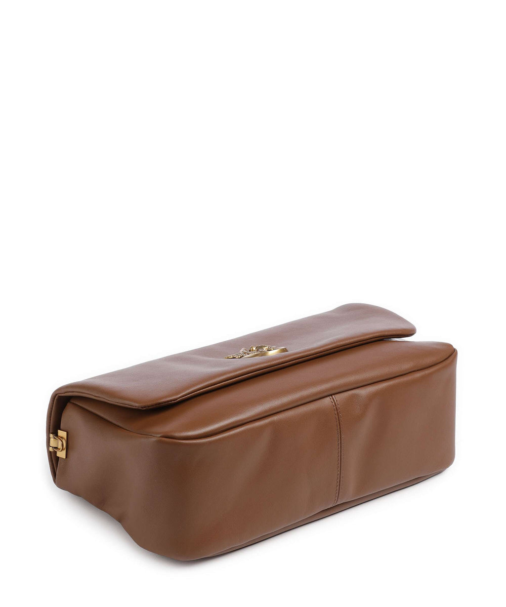 Pinko Click Soft Horizontal Shoulder bag marrone/leone/antique gold