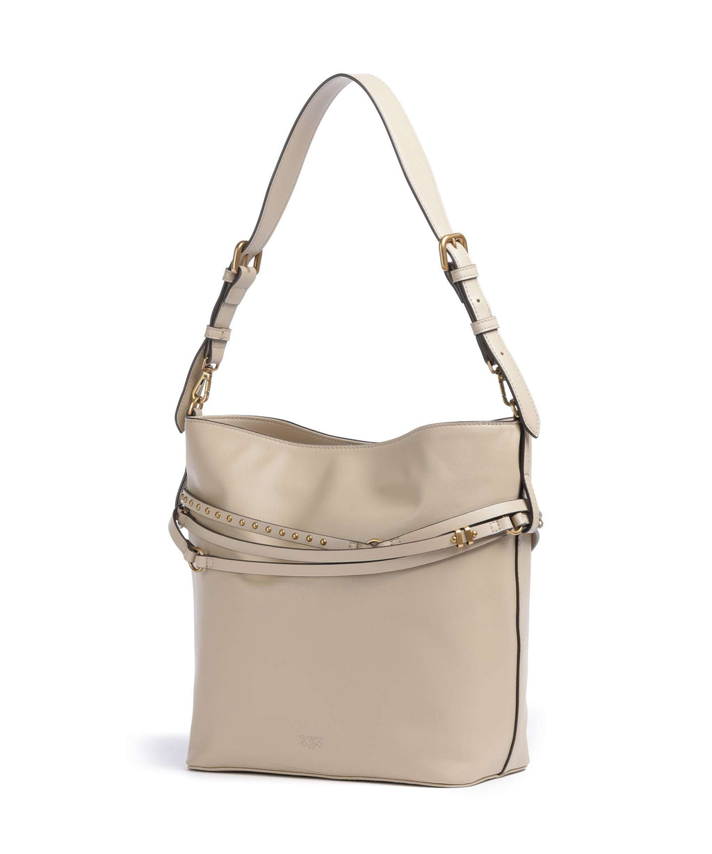 Pinko Belt Classic Bucket bag beige/grigio fumo/antique gold