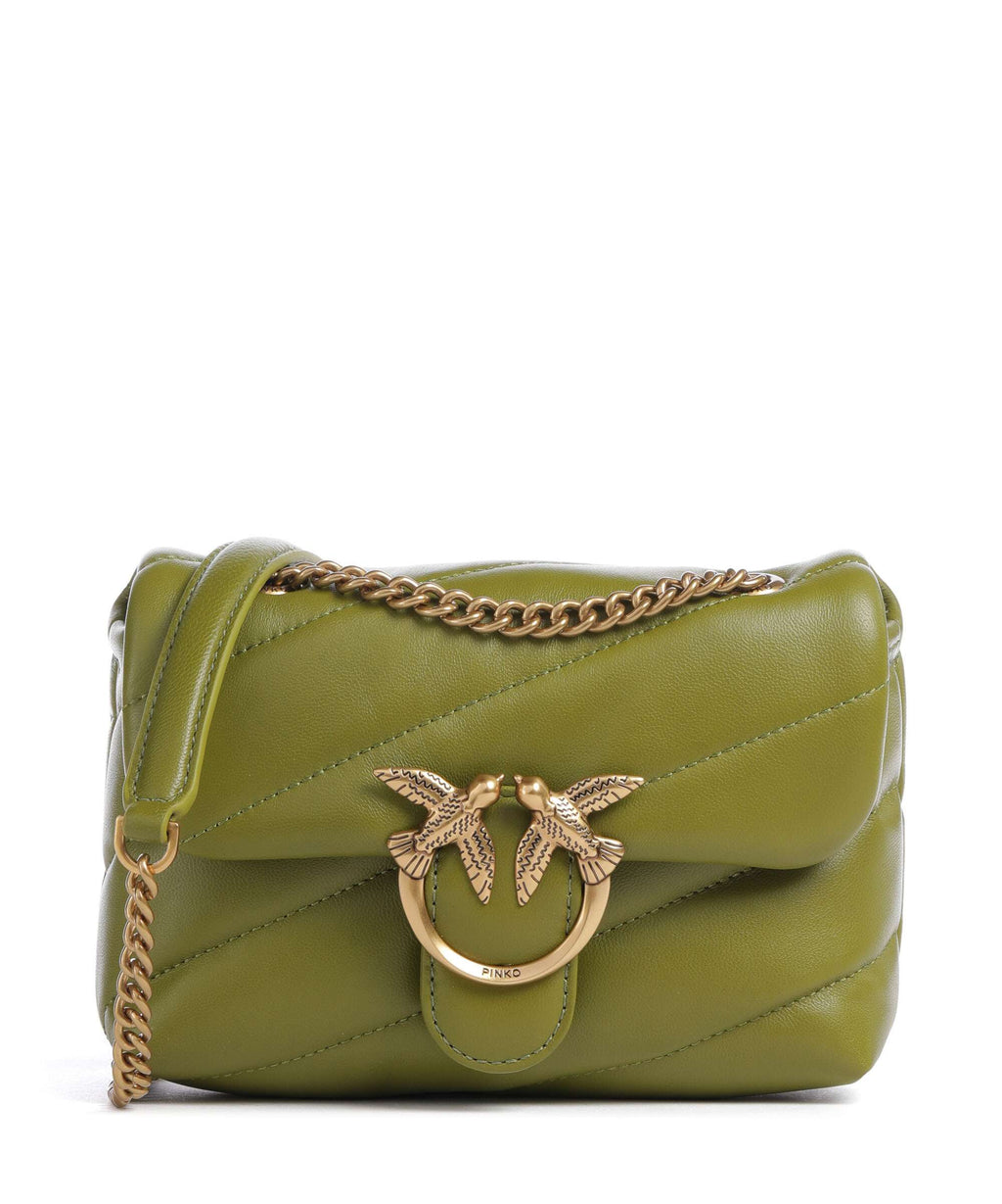 Pinko Love Puff Baby Shoulder bag verde erba/antique gold