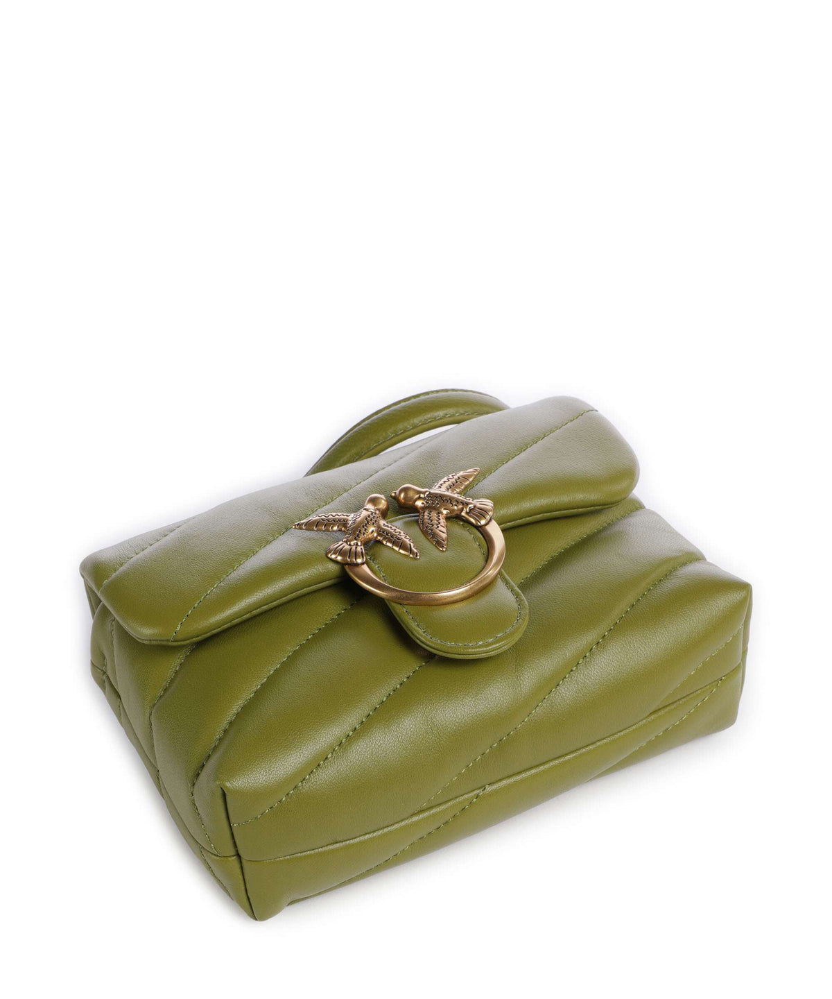 Pinko Love Puff Baby Shoulder bag verde erba/antique gold