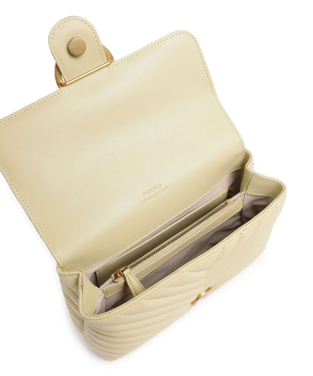 Pinko Love Lady Puff Mini Handbag giallo vaniglia/antique gold