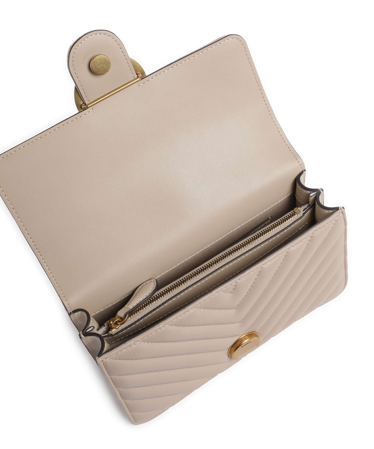 Pinko Love One Mini Shoulder bag beige/grigio fumo/antique gold