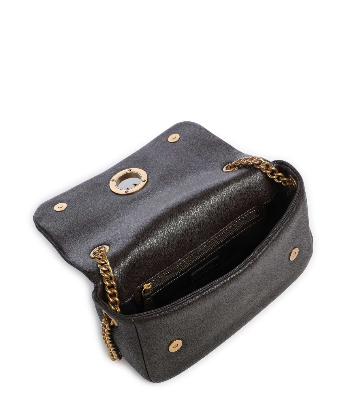 Pinko Click Soft Horizontal Chain Shoulder bag marrone marasca/antique gold