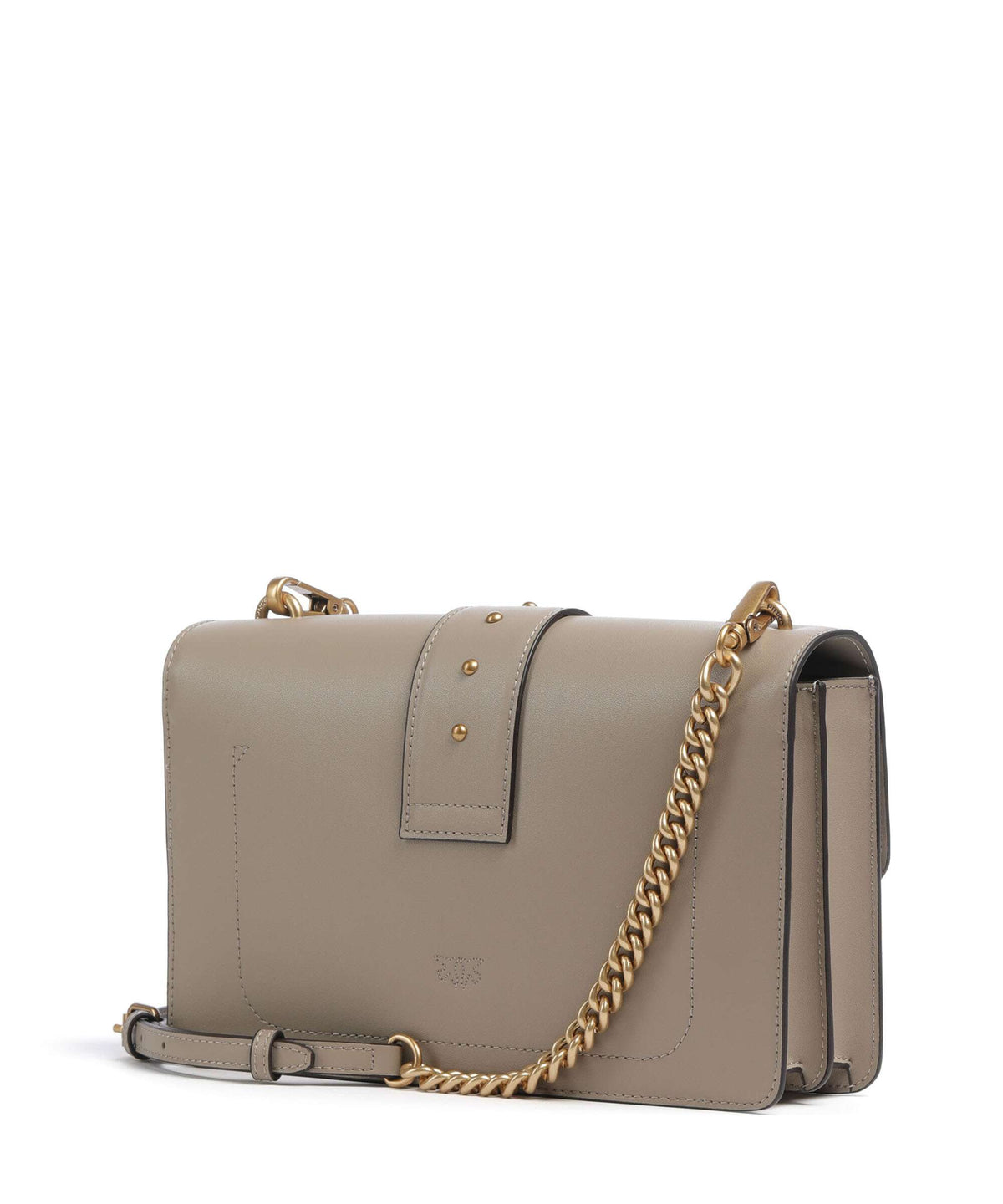 Pinko Love One Classic New Buckle Crossbody bag grigio talpa/antique gold