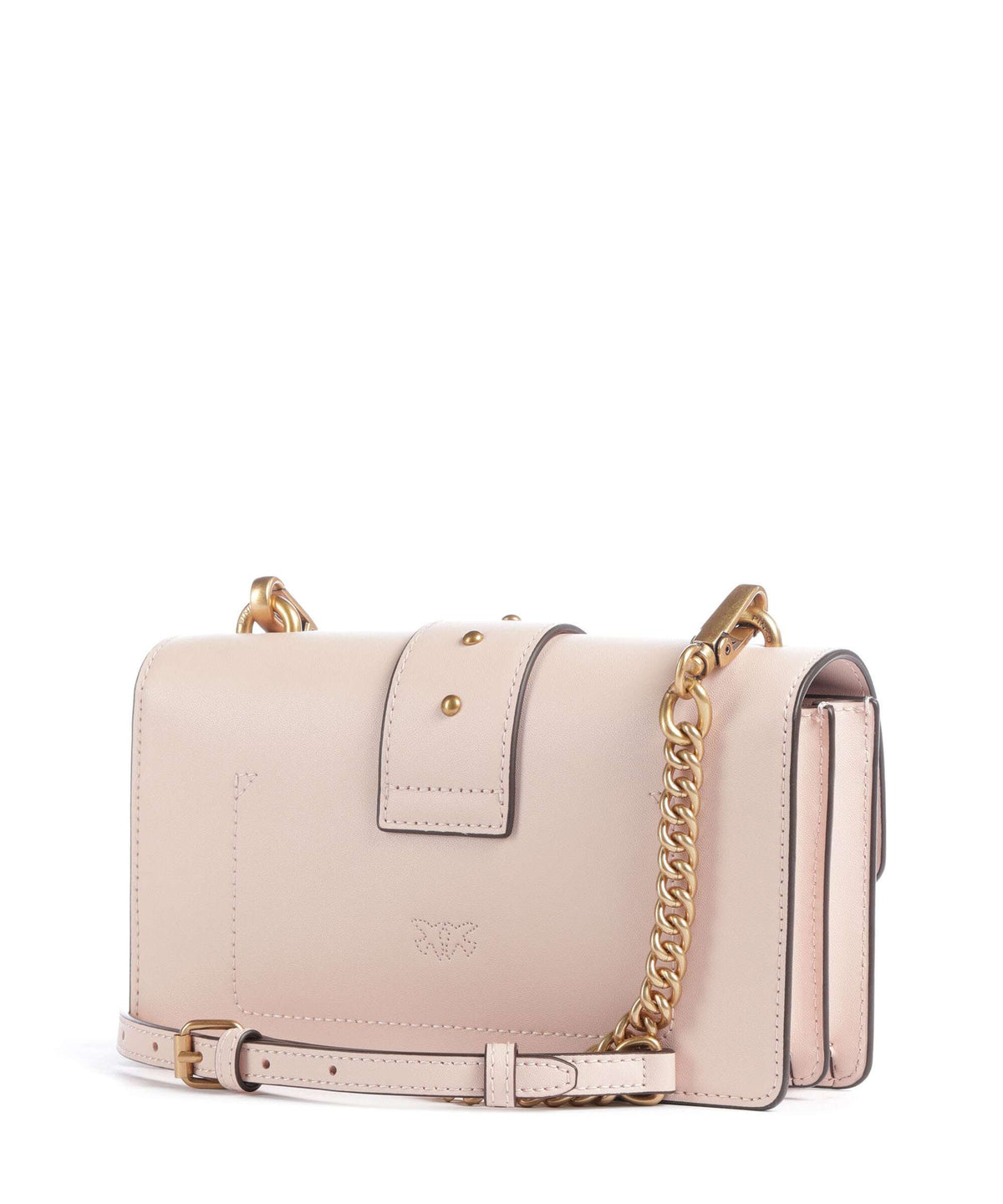 Pinko Love One Mini New Buckle Crossbody bag rosa cammeo/antique gold