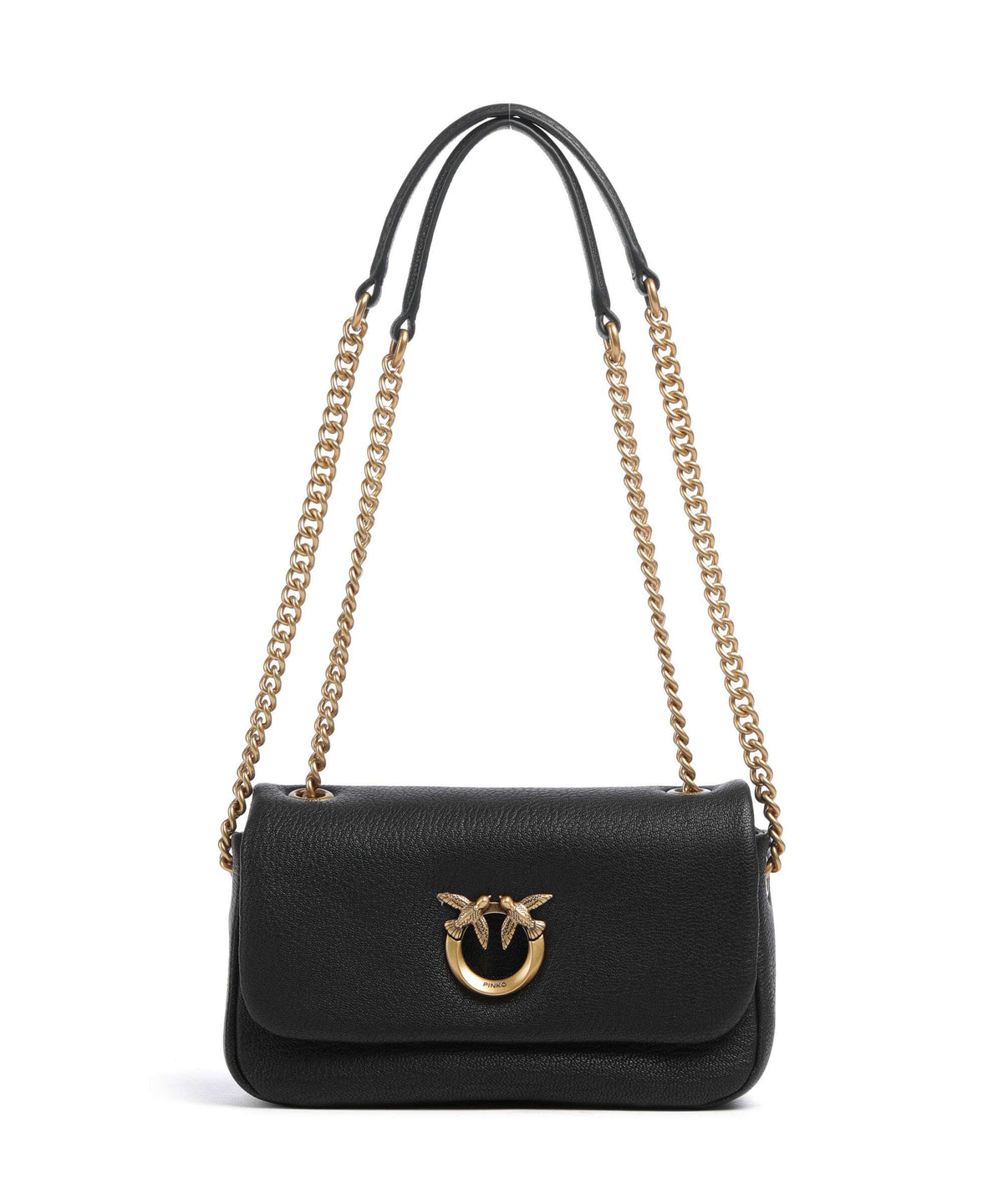 Pinko Click Soft Horizontal Chain Shoulder bag nero/antique gold